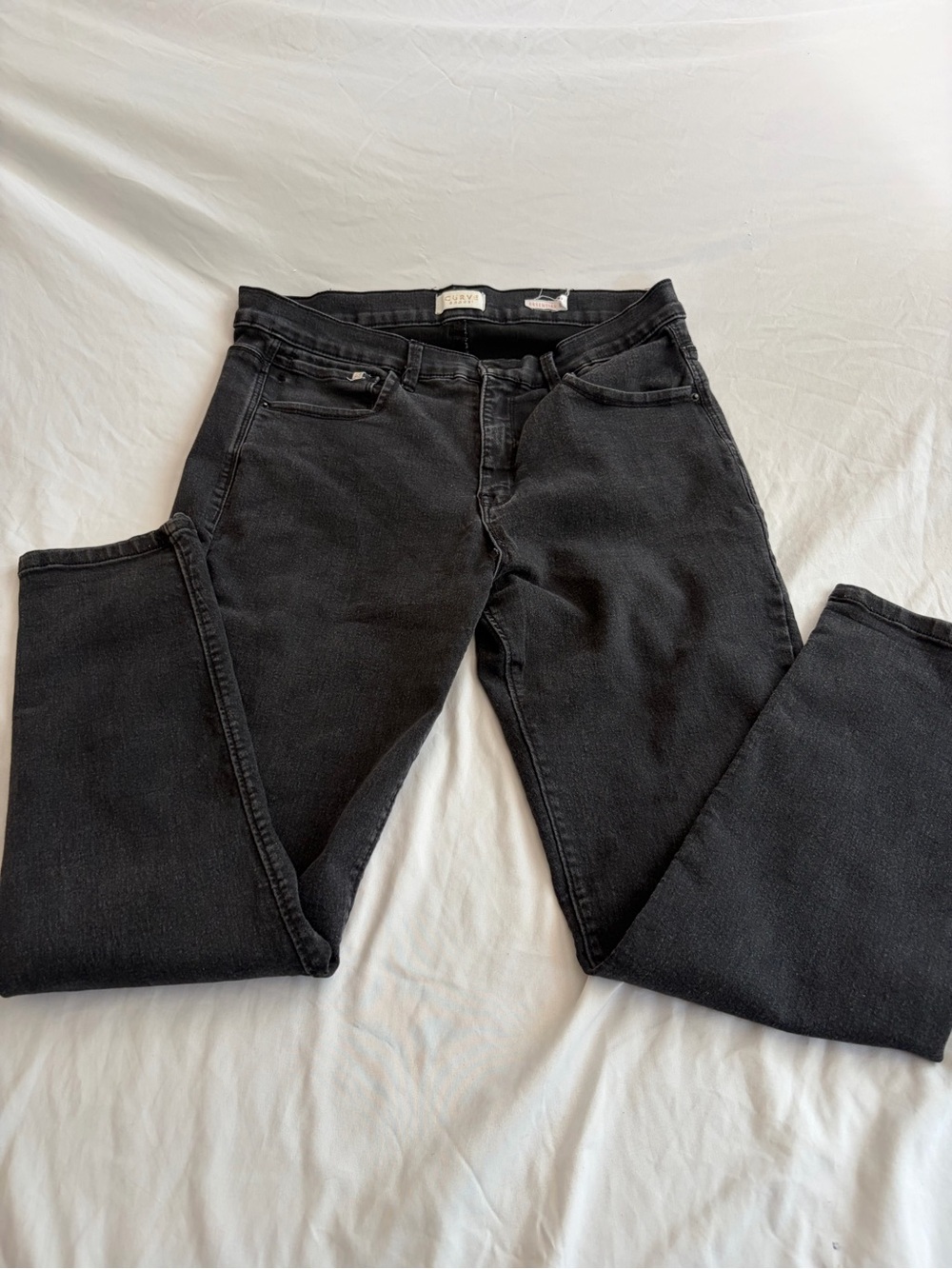 Curve Appeal Black Women's Essential Skinny Jeans  Size 14/32